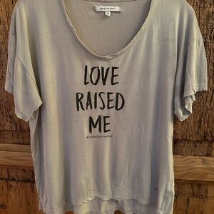Project Social T Gray Slogan Top